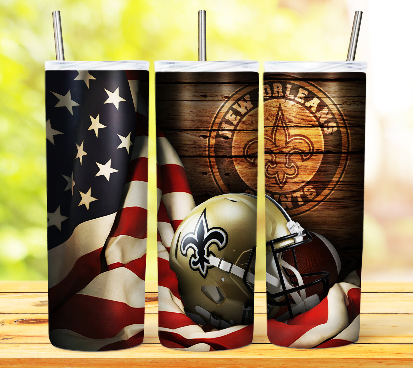 Football 20oz Sublimation Tumbler Image