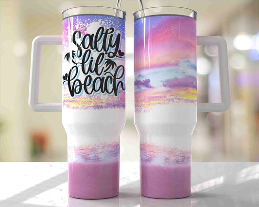 Salty Lil Beach Sublimation 40oz Tumbler Image