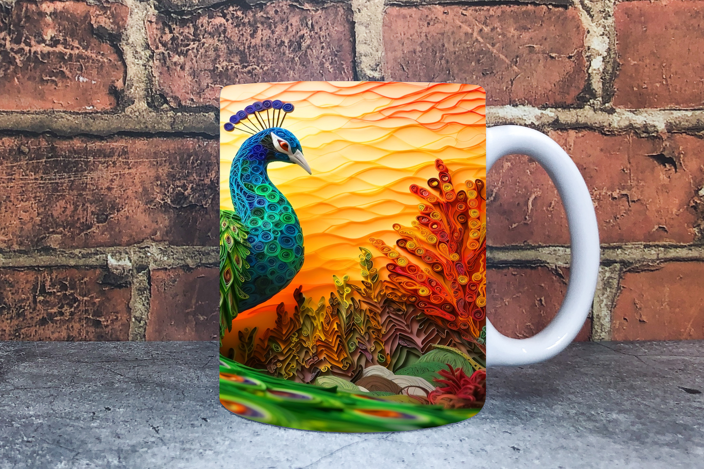 Peacock 20oz Sublimation Mug Images Bundle