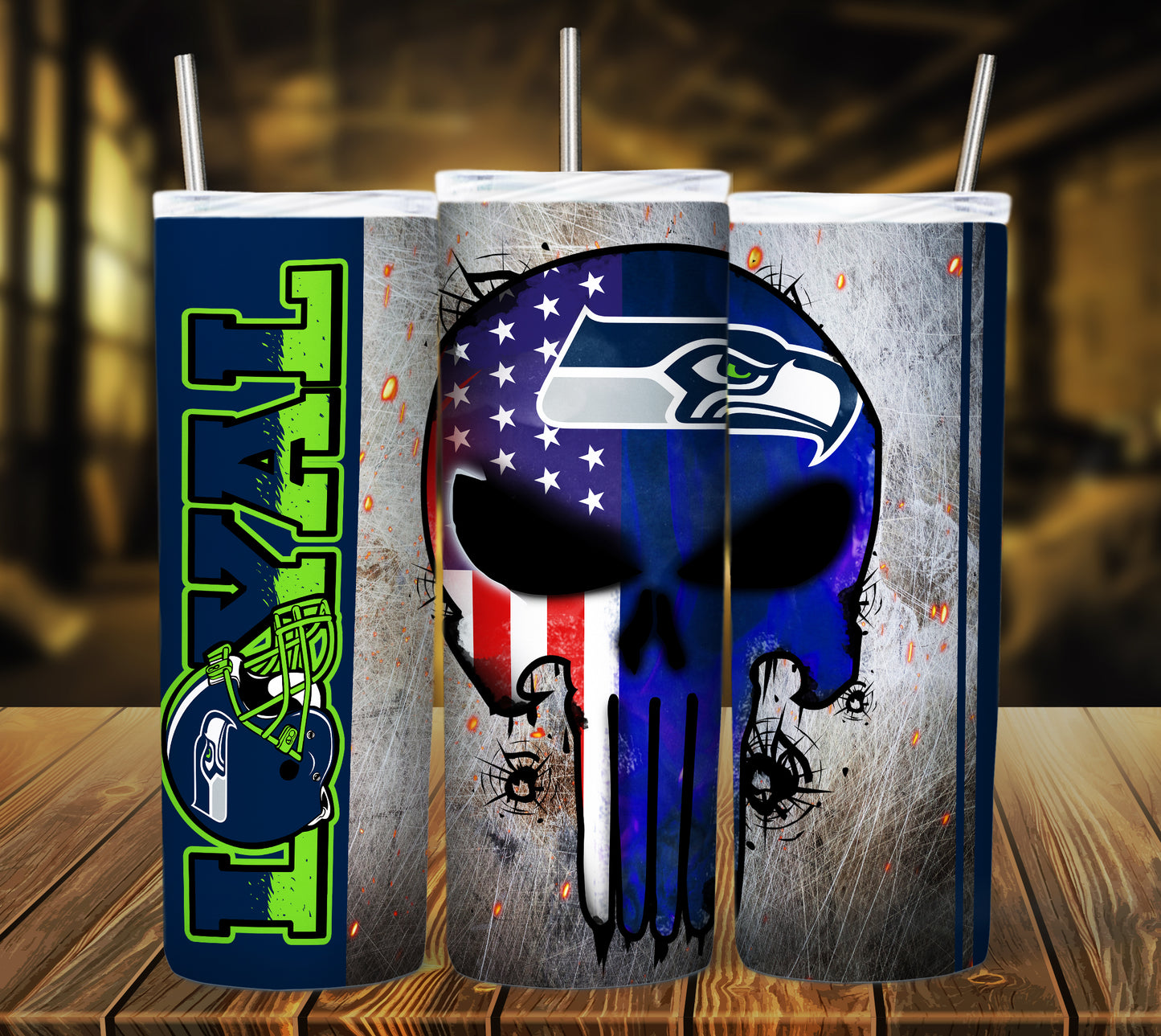 Football 20oz Sublimation Tumbler Image