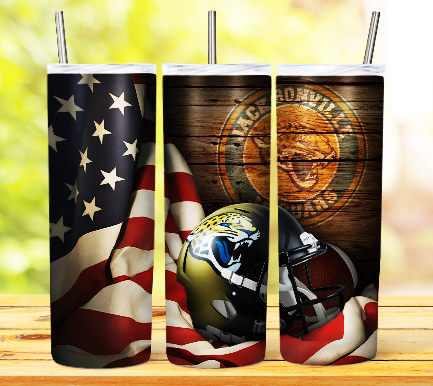 Football 20oz Sublimation Tumbler Image