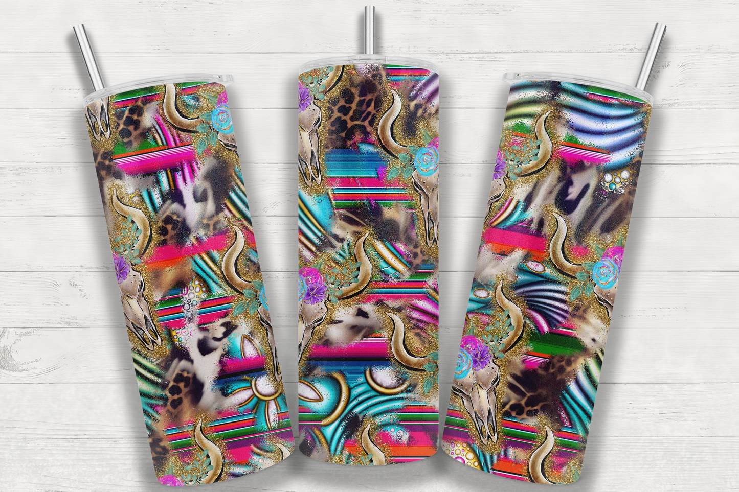 30 Animal Print Sublimation Tumbler Images Bundle 20 oz