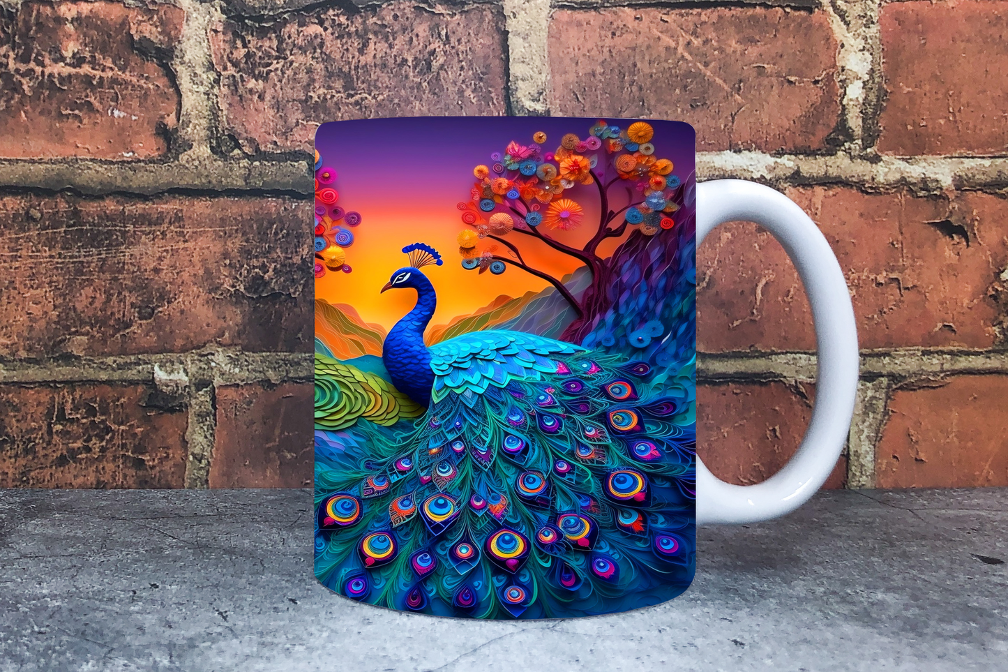 Peacock 20oz Sublimation Mug Images Bundle