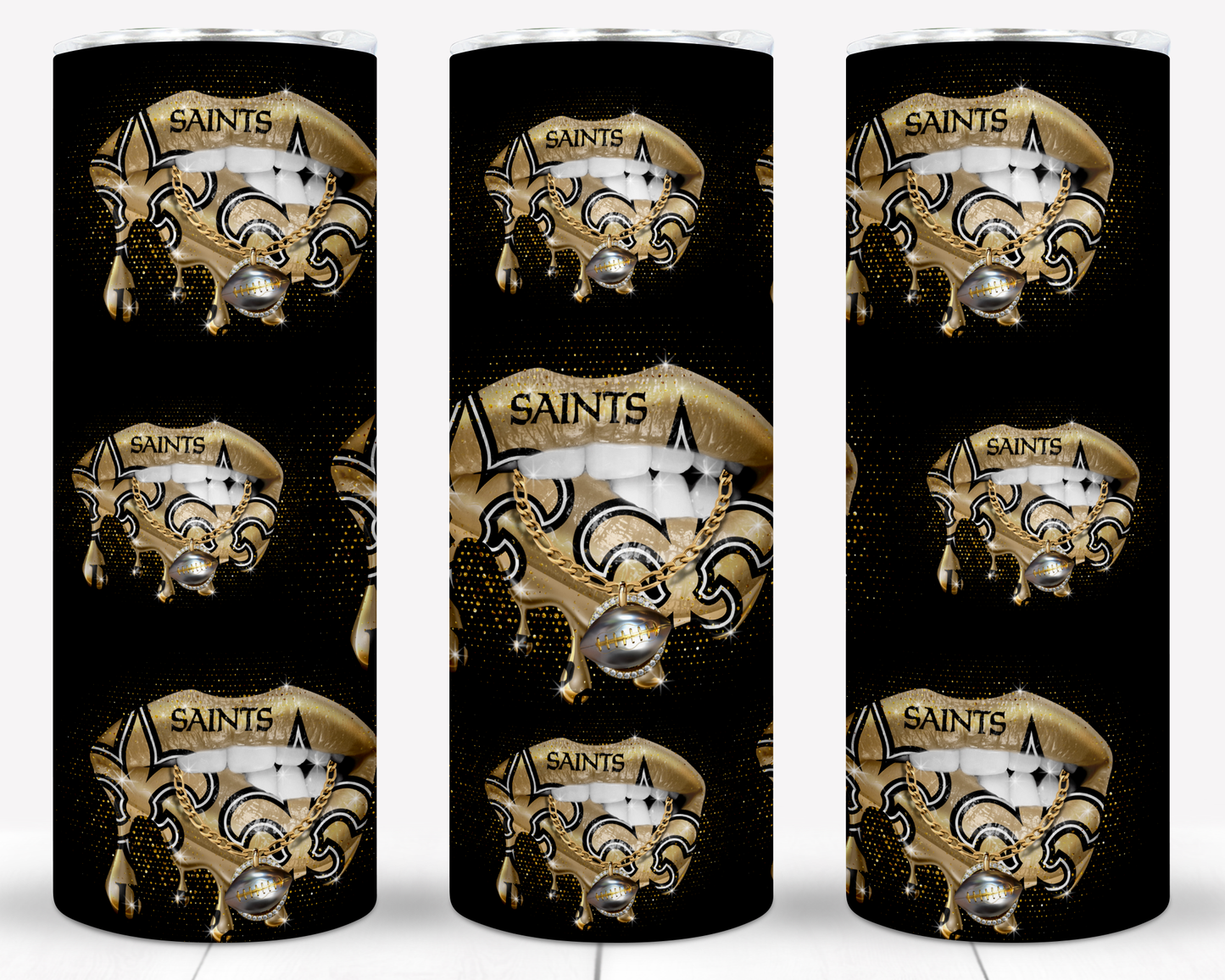 Lips Football 20oz Sublimation Tumbler Image