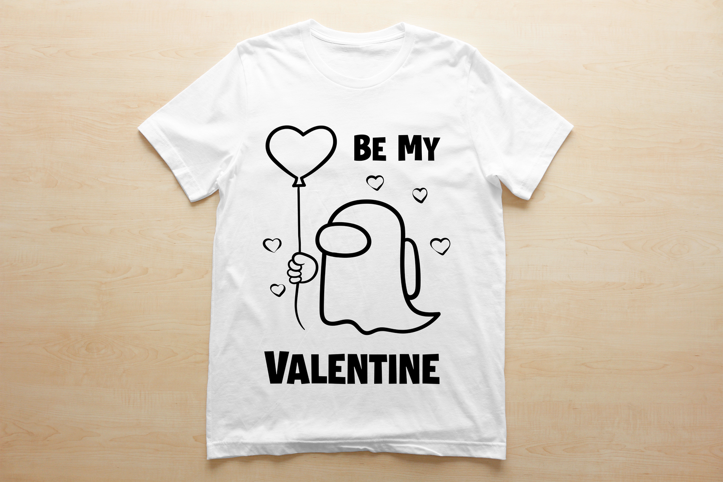 Among Us Kids Valentine Images Sublimation/DTF T-Shirt Bundle