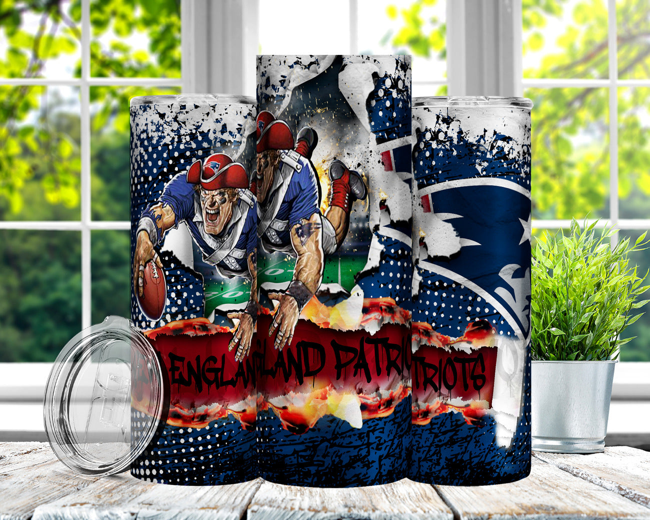 Football 20oz Sublimation Tumbler Image