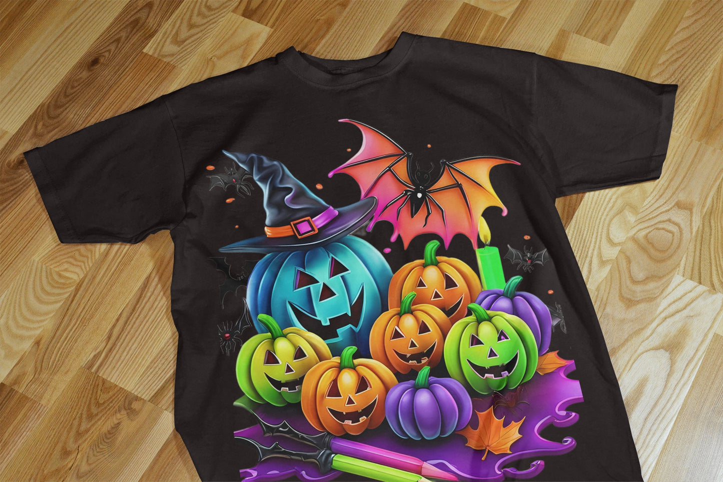 90+ Colorful Halloween Sublimation T-Shirt Images Bundle