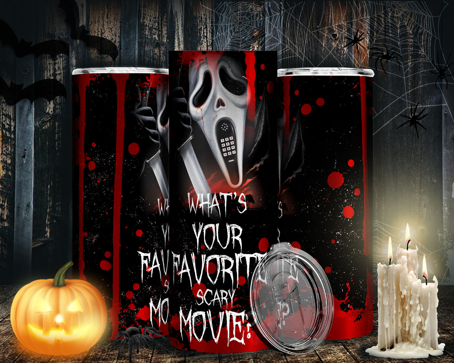 30 Horror Halloween Sublimation 20oz Images Bundle