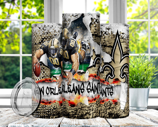 Football 20oz Sublimation Tumbler Image