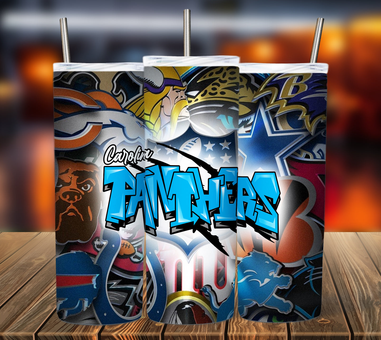 Football 20oz Sublimation Tumbler Image