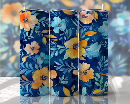 Floral 20oz Sublimation Tumbler Image