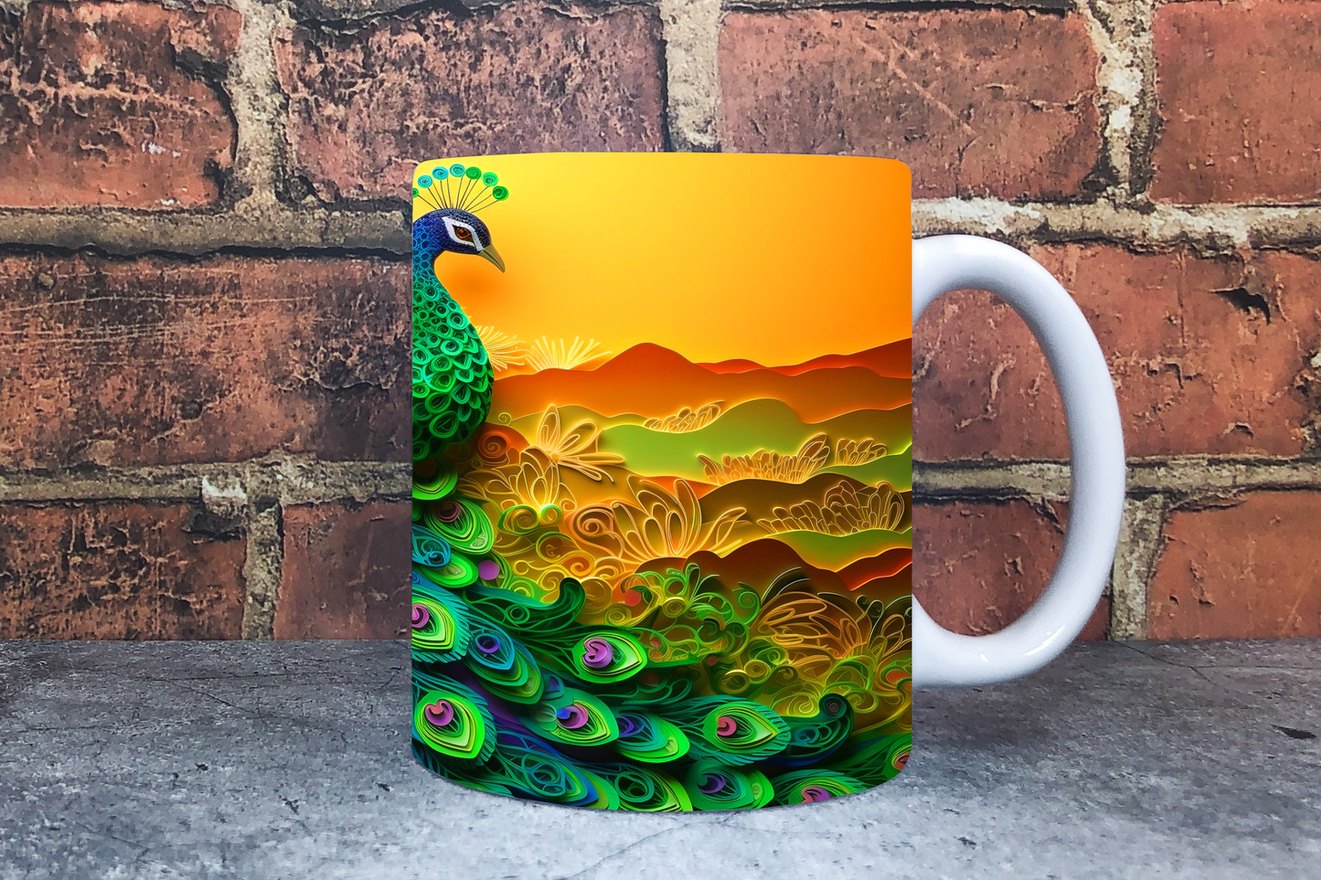 Peacock 20oz Sublimation Mug Images Bundle