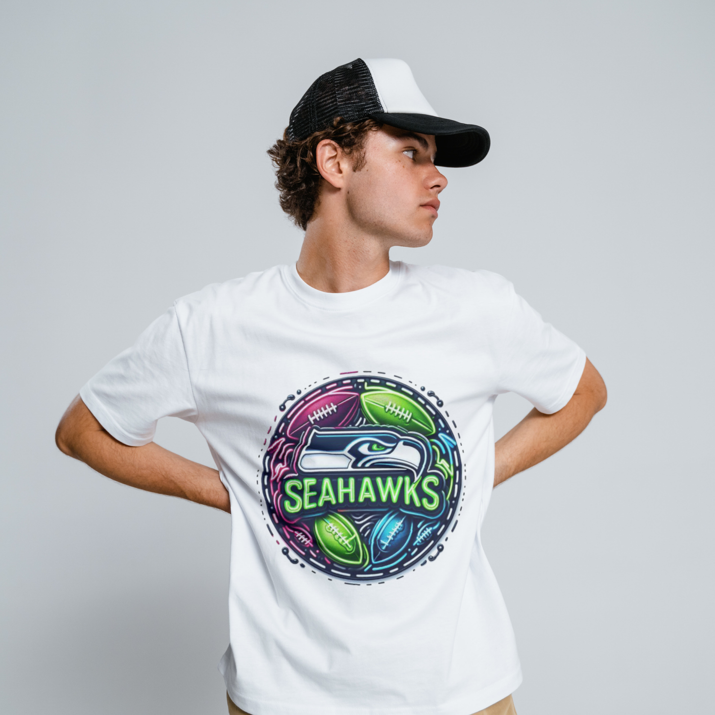 Neon Football Sublimation/DTF T-Shirt Images Bundle