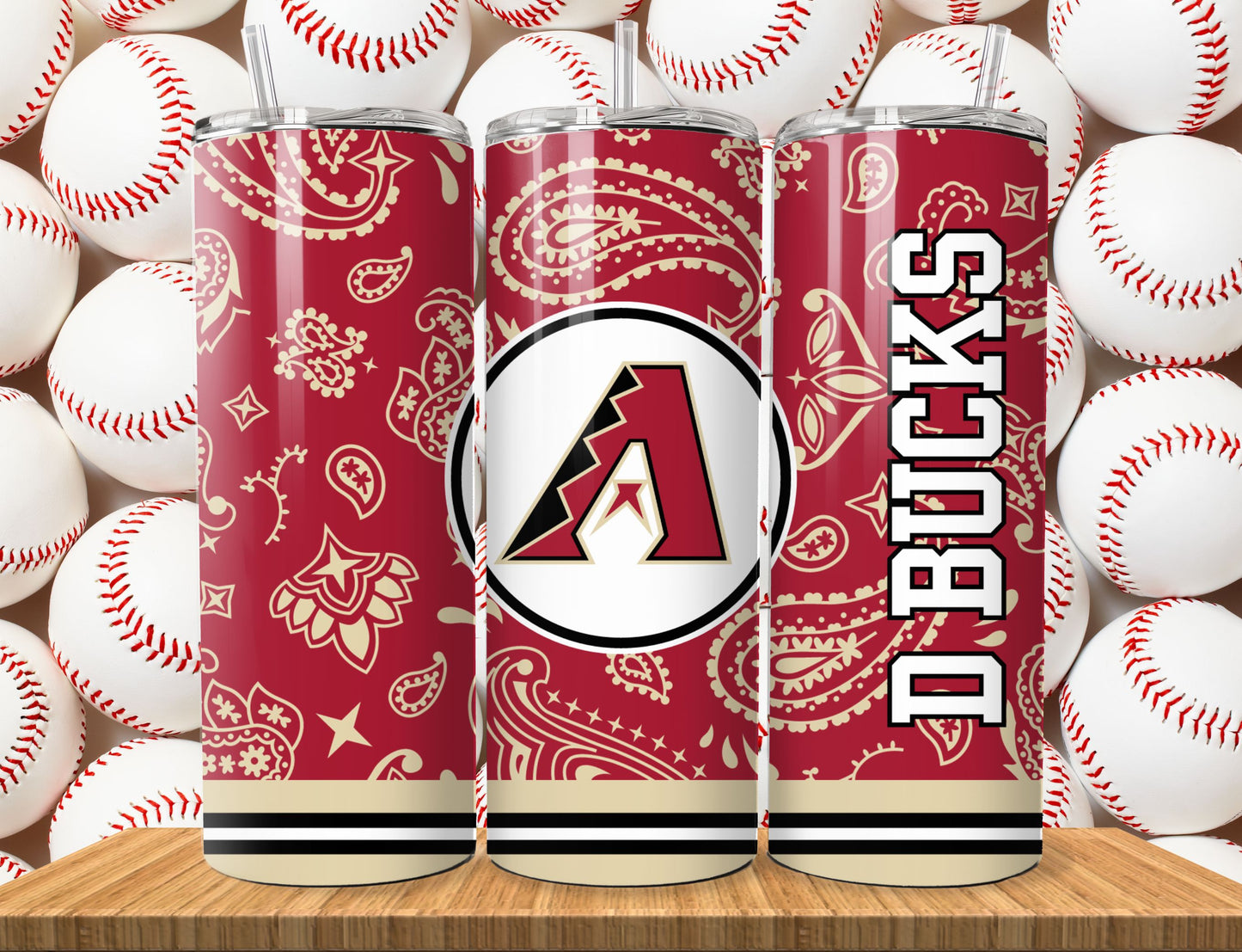 Baseball 20oz Sublimation Tumbler Image