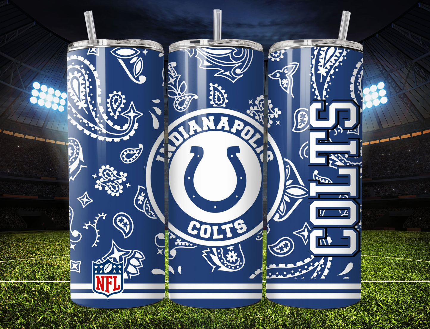 Football 20oz Sublimation Tumbler Image