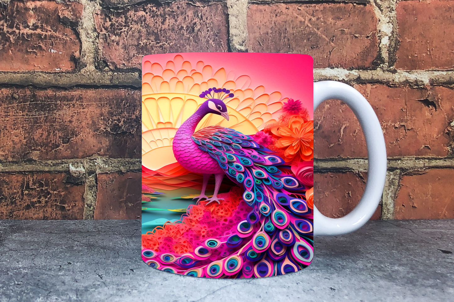 Peacock 20oz Sublimation Mug Images Bundle