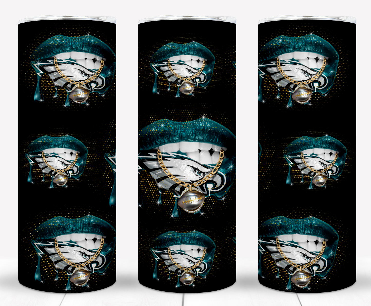 Lips Football 20oz Sublimation Tumbler Image