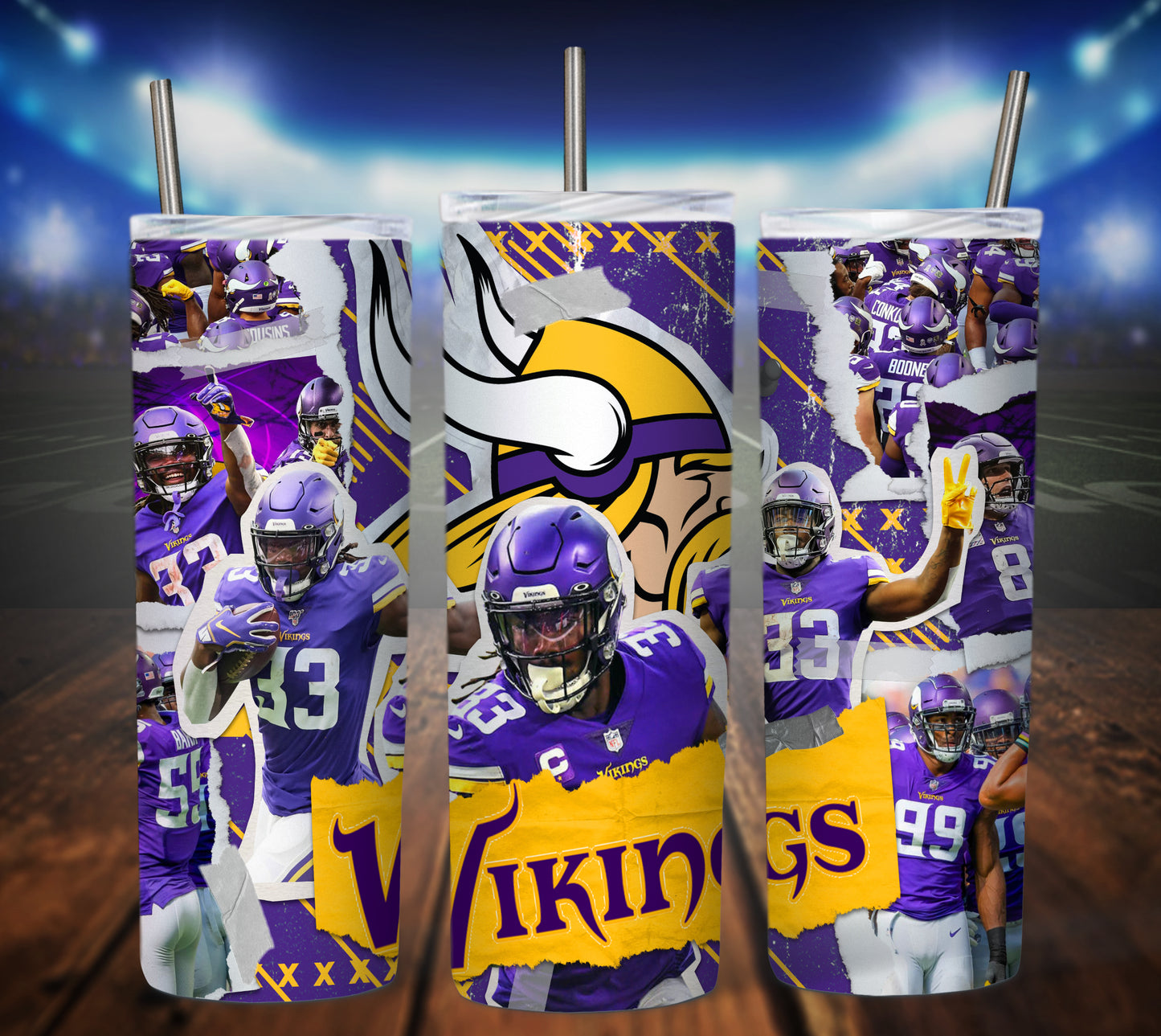 Football 20oz Sublimation Tumbler Image