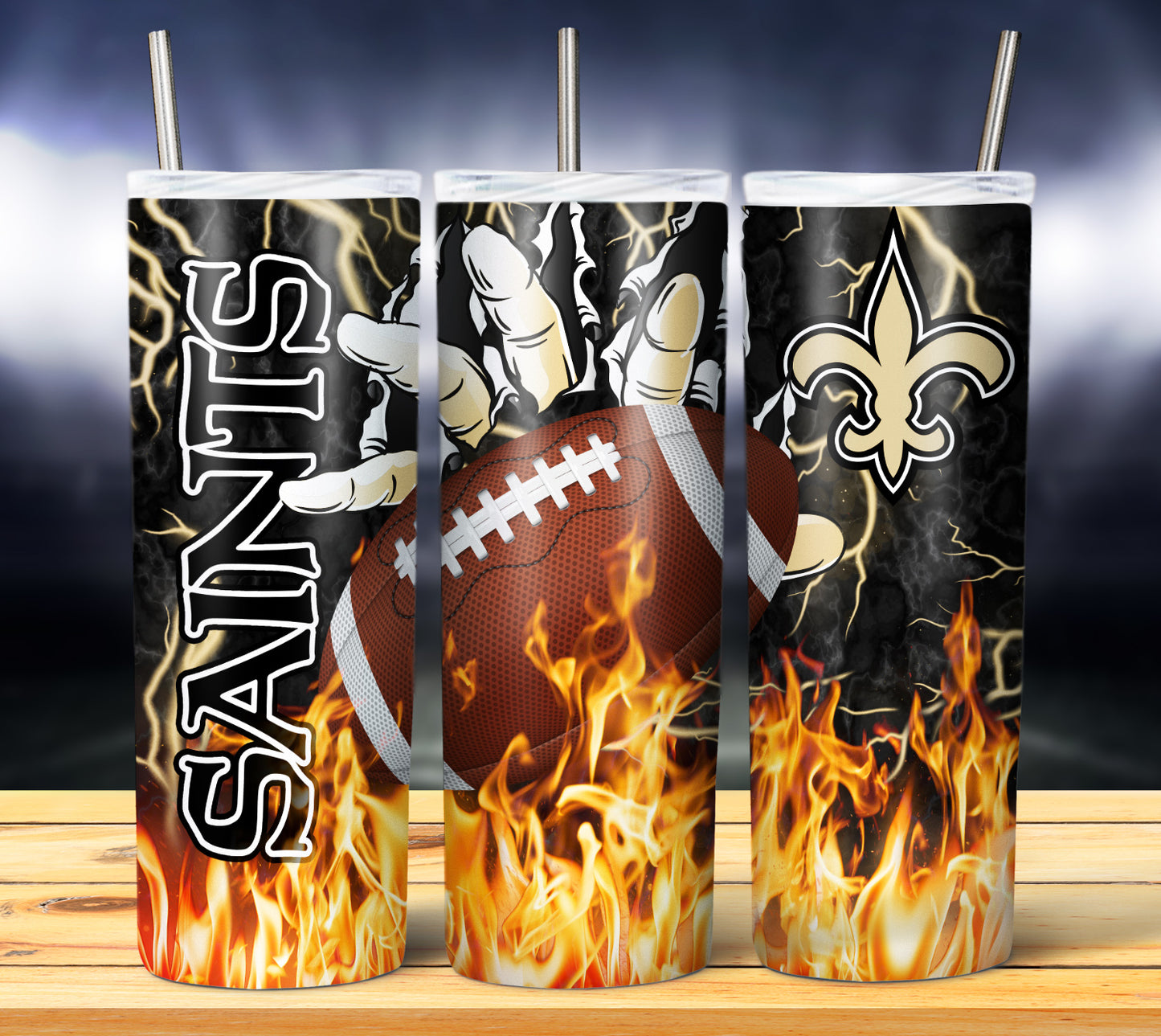 Football 20oz Sublimation Tumbler Image