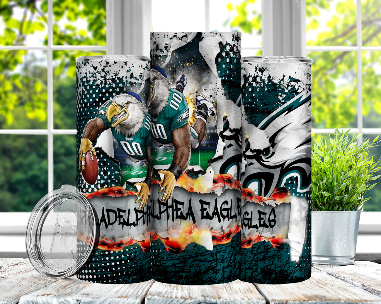 Football 20oz Sublimation Tumbler Image