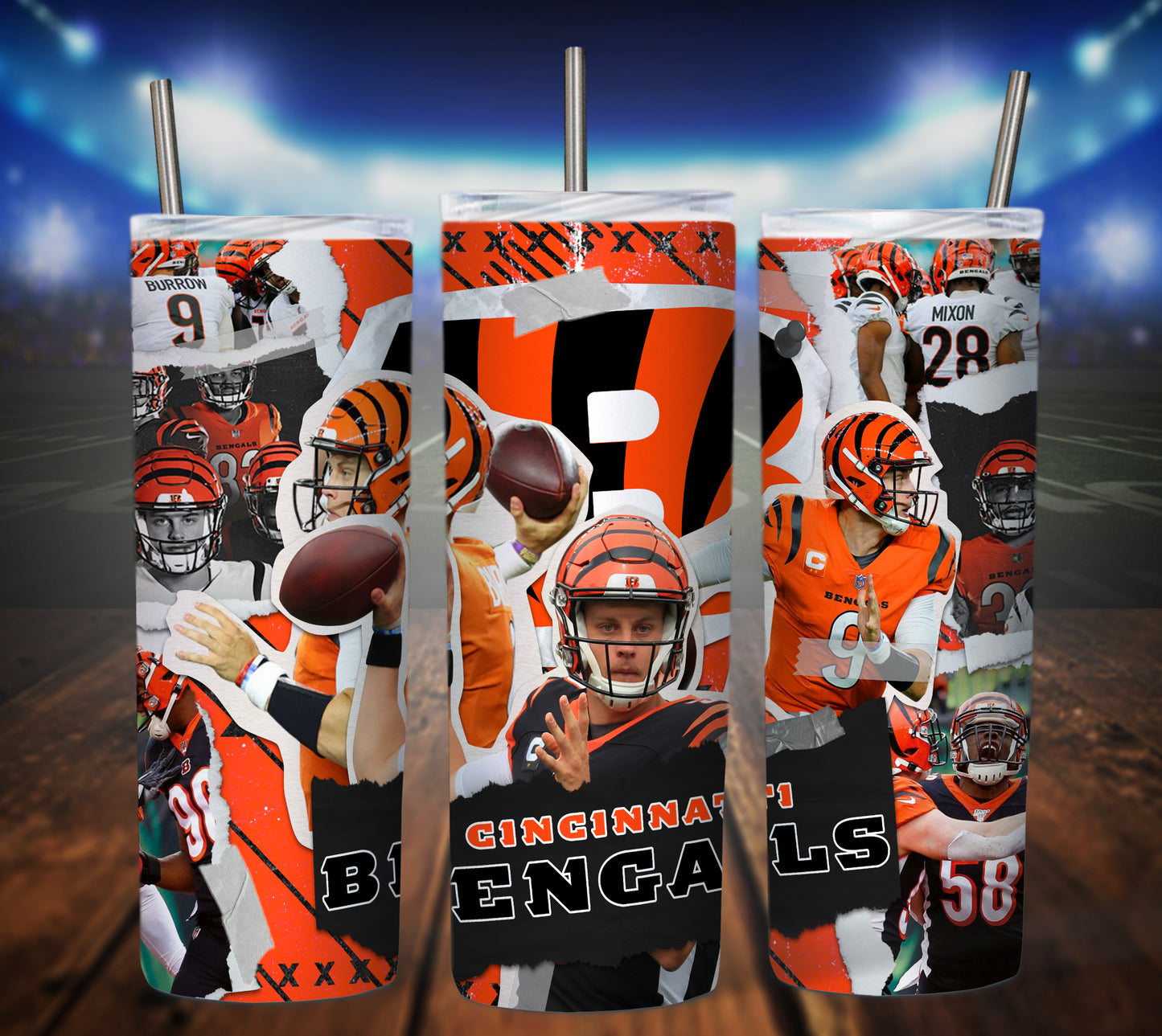 Football 20oz Sublimation Tumbler Image