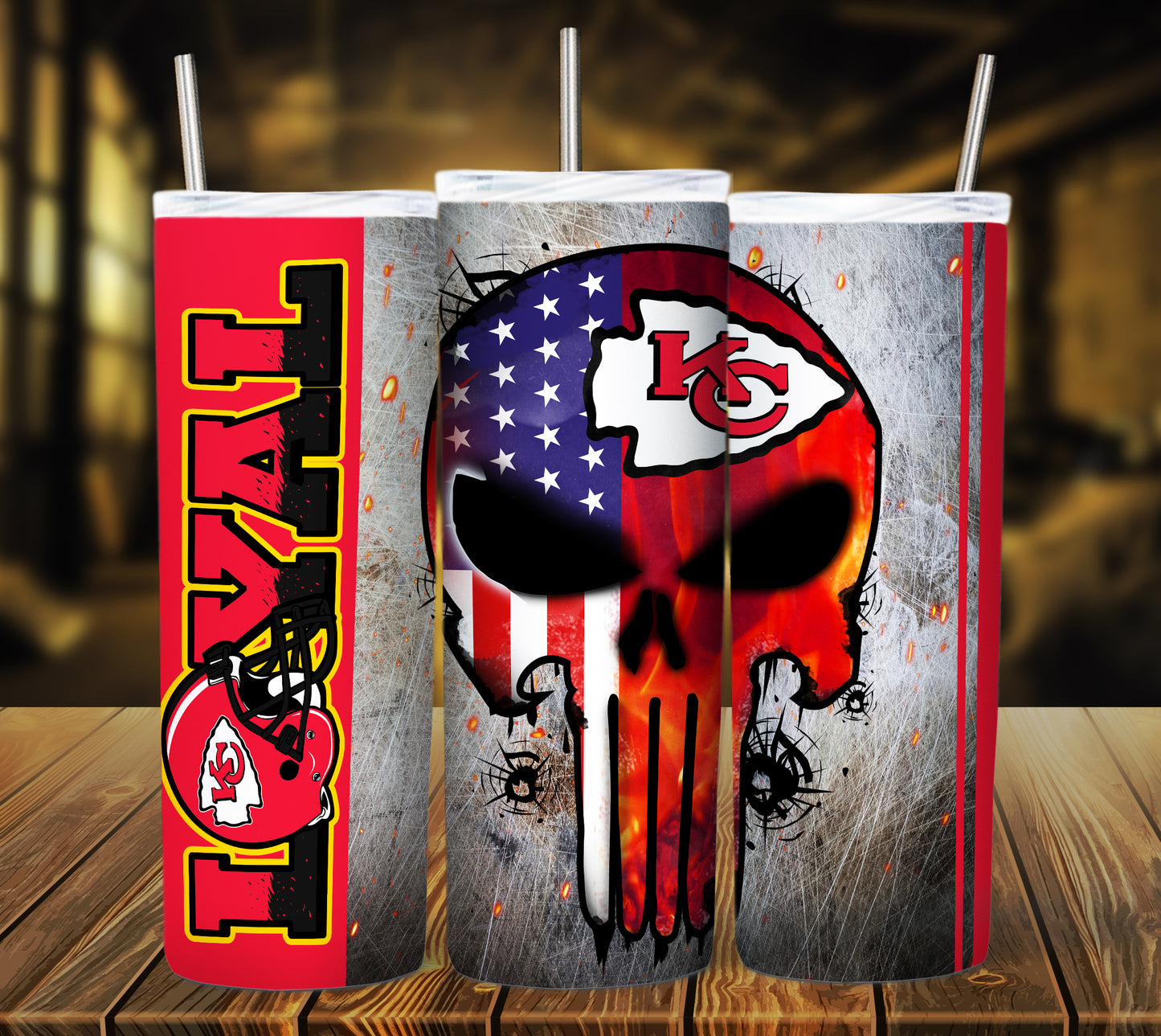 Football 20oz Sublimation Tumbler Image