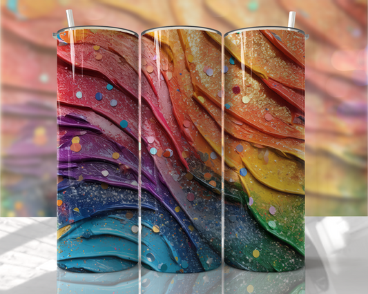 Colorful Paint 20oz Sublimation Tumbler Image