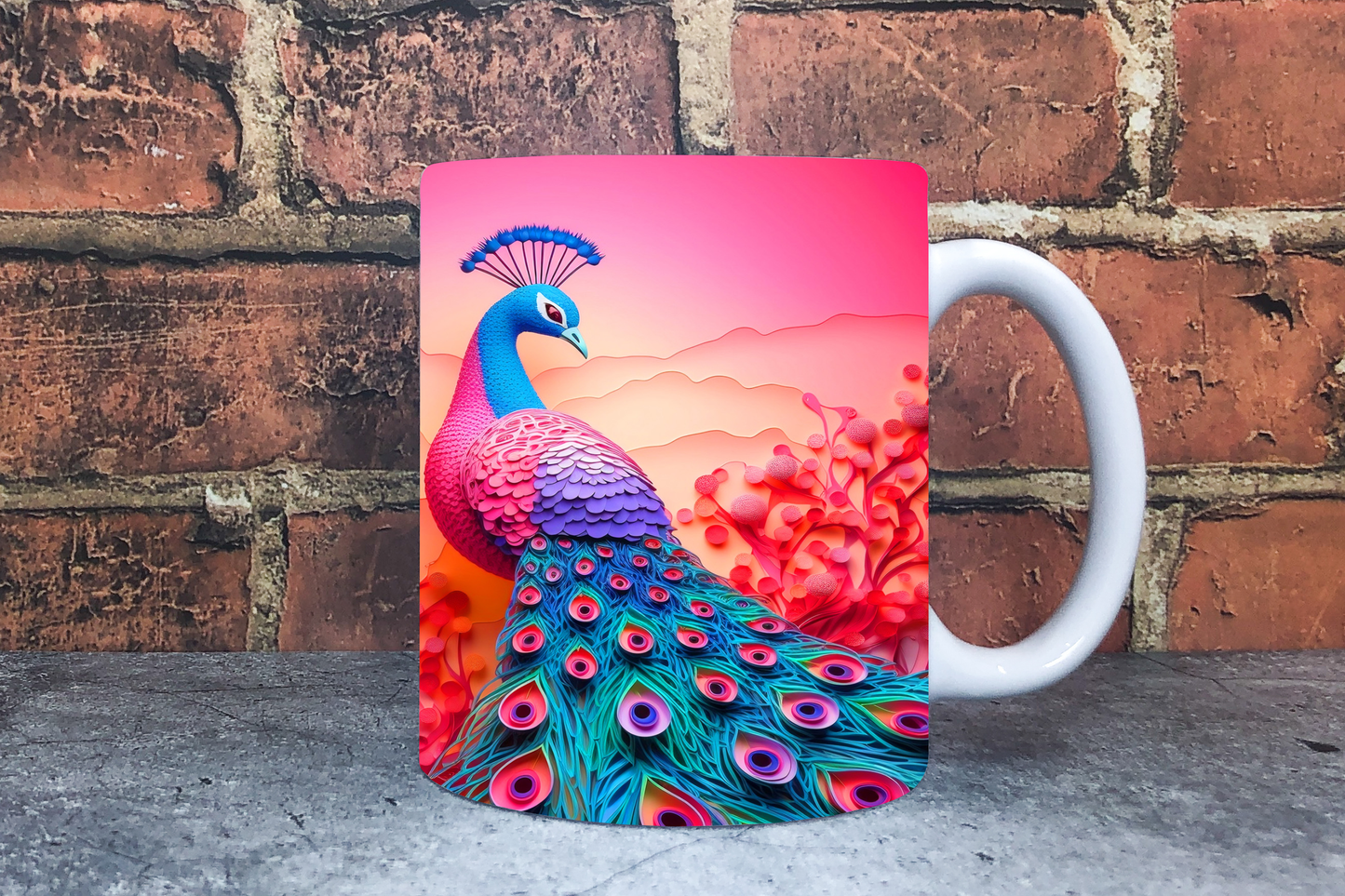 Peacock 20oz Sublimation Mug Images Bundle