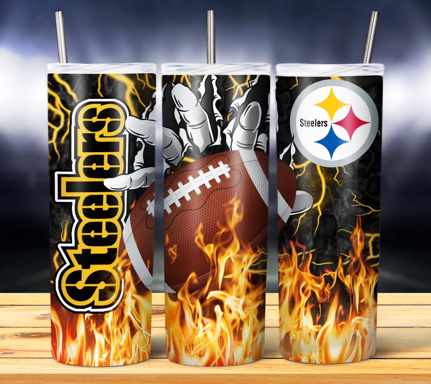 Football 20oz Sublimation Tumbler Image