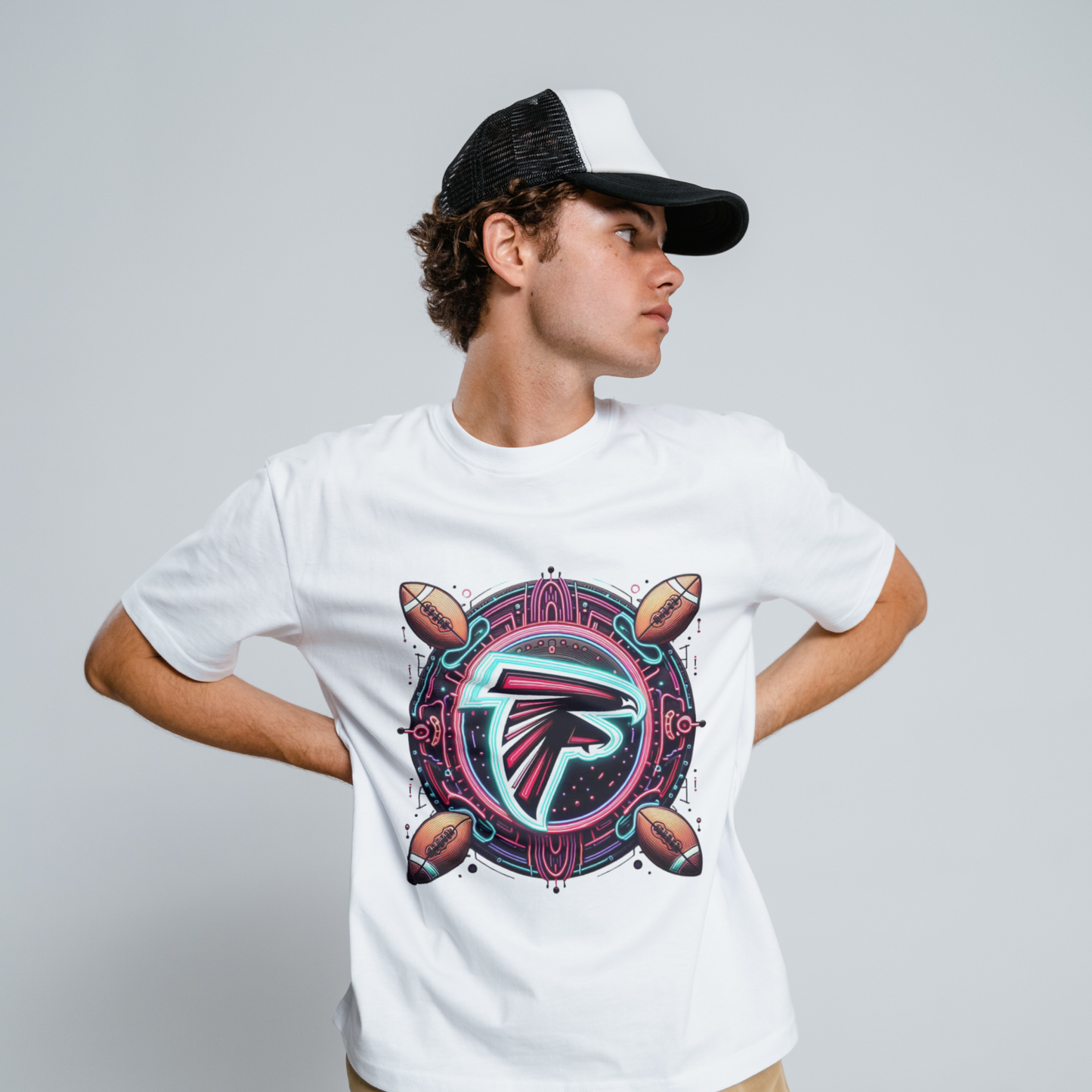 Neon Football Sublimation/DTF T-Shirt Images Bundle