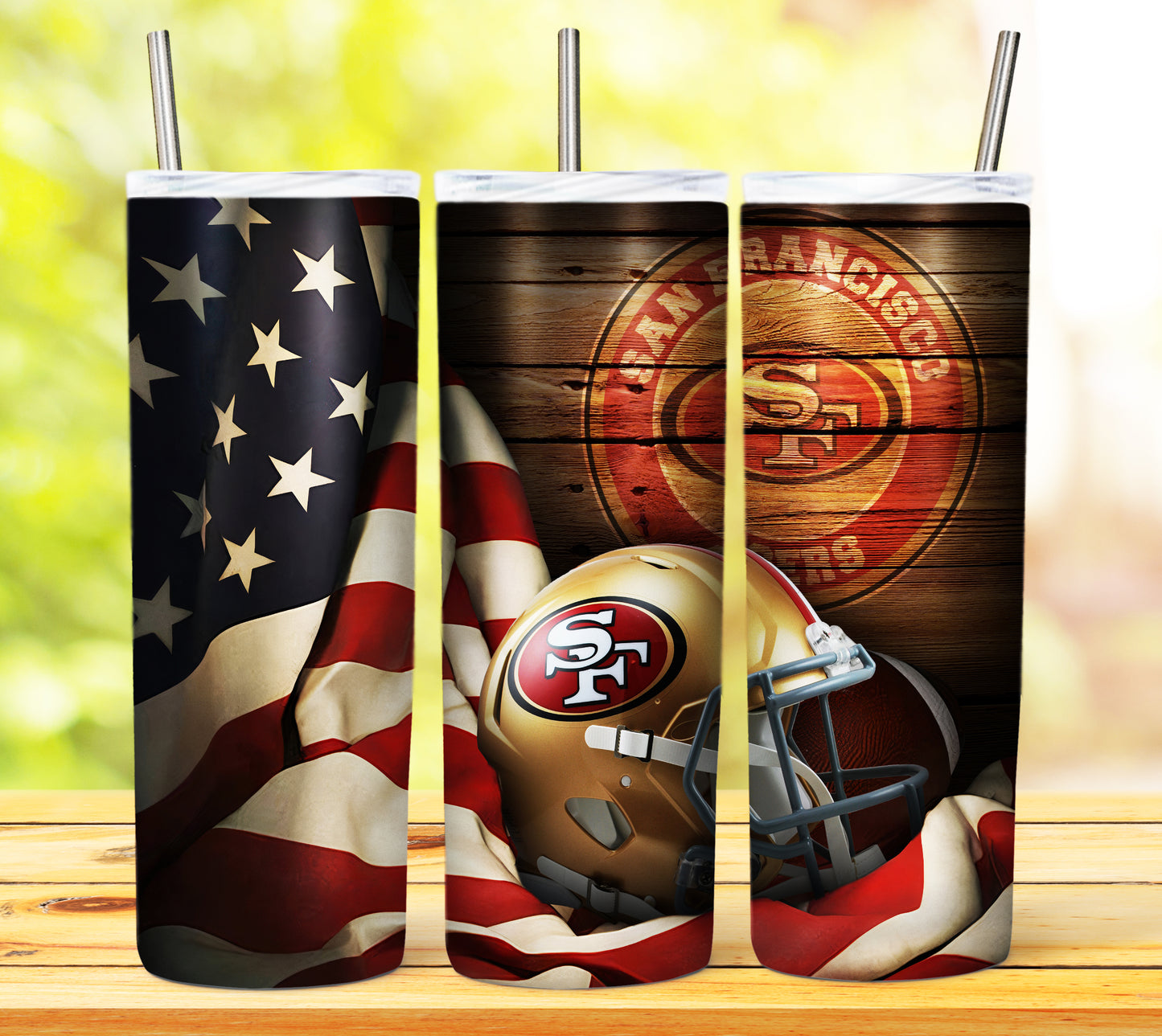 Football 20oz Sublimation Tumbler Image