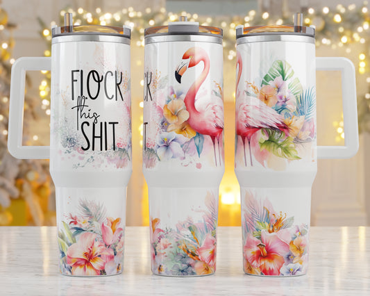 Flamingo Sublimation 40oz Tumbler Image