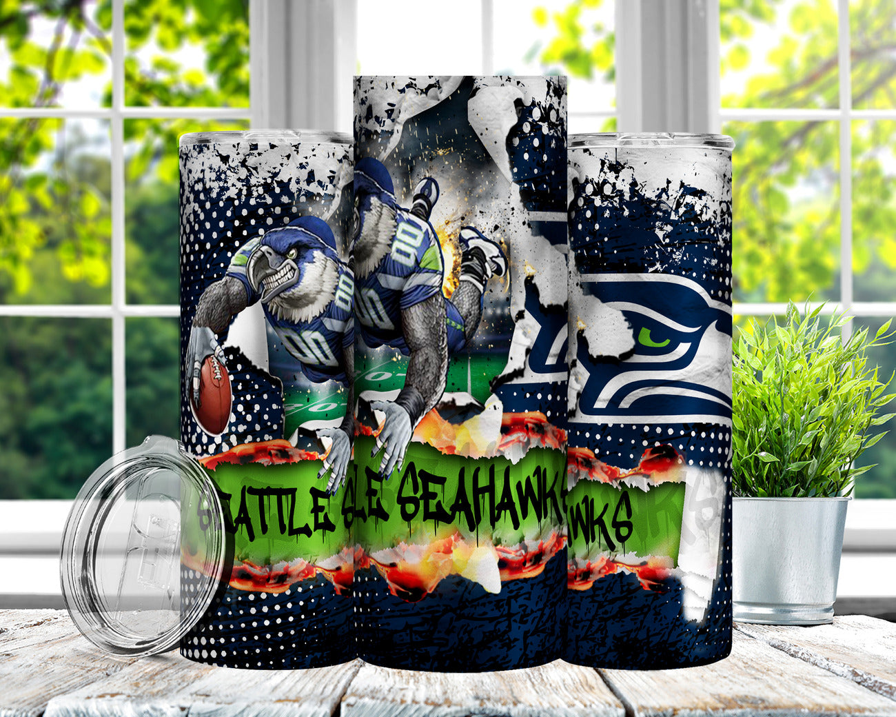 Football 20oz Sublimation Tumbler Image