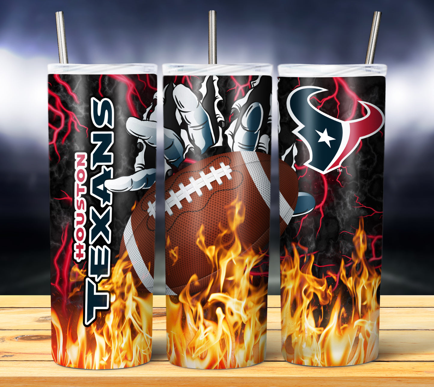 Football 20oz Sublimation Tumbler Image