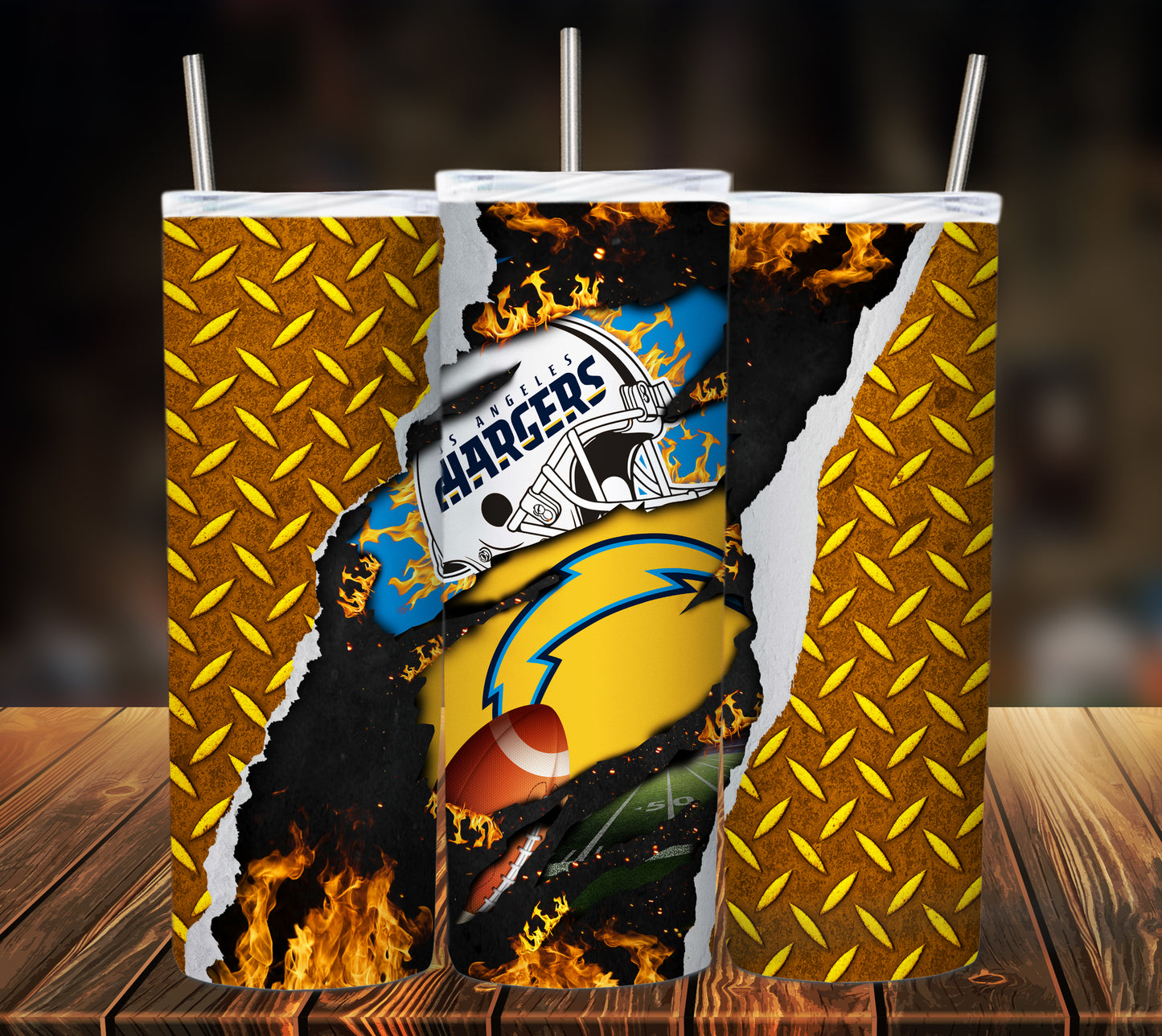 Football 20oz Sublimation Tumbler Image