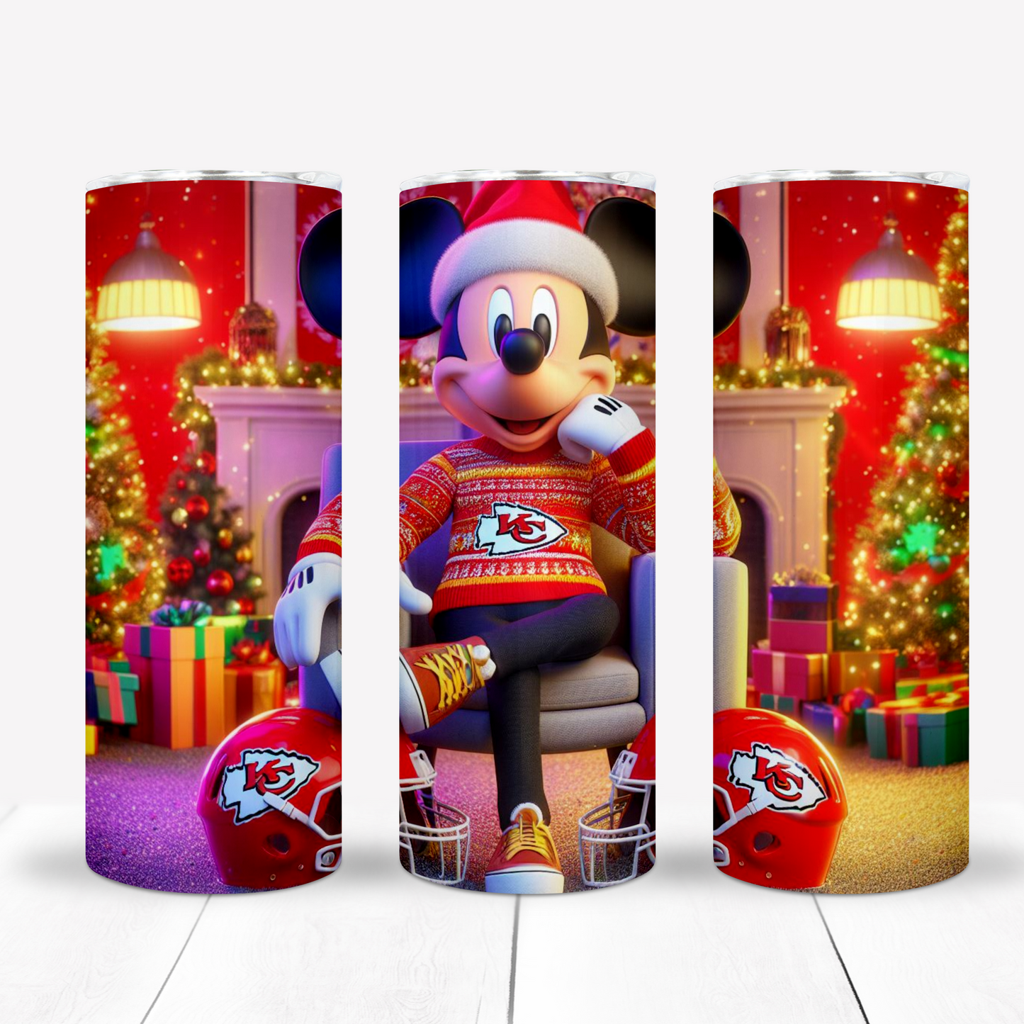 Mouse Football Christmas 20oz Sublimation Tumbler Image