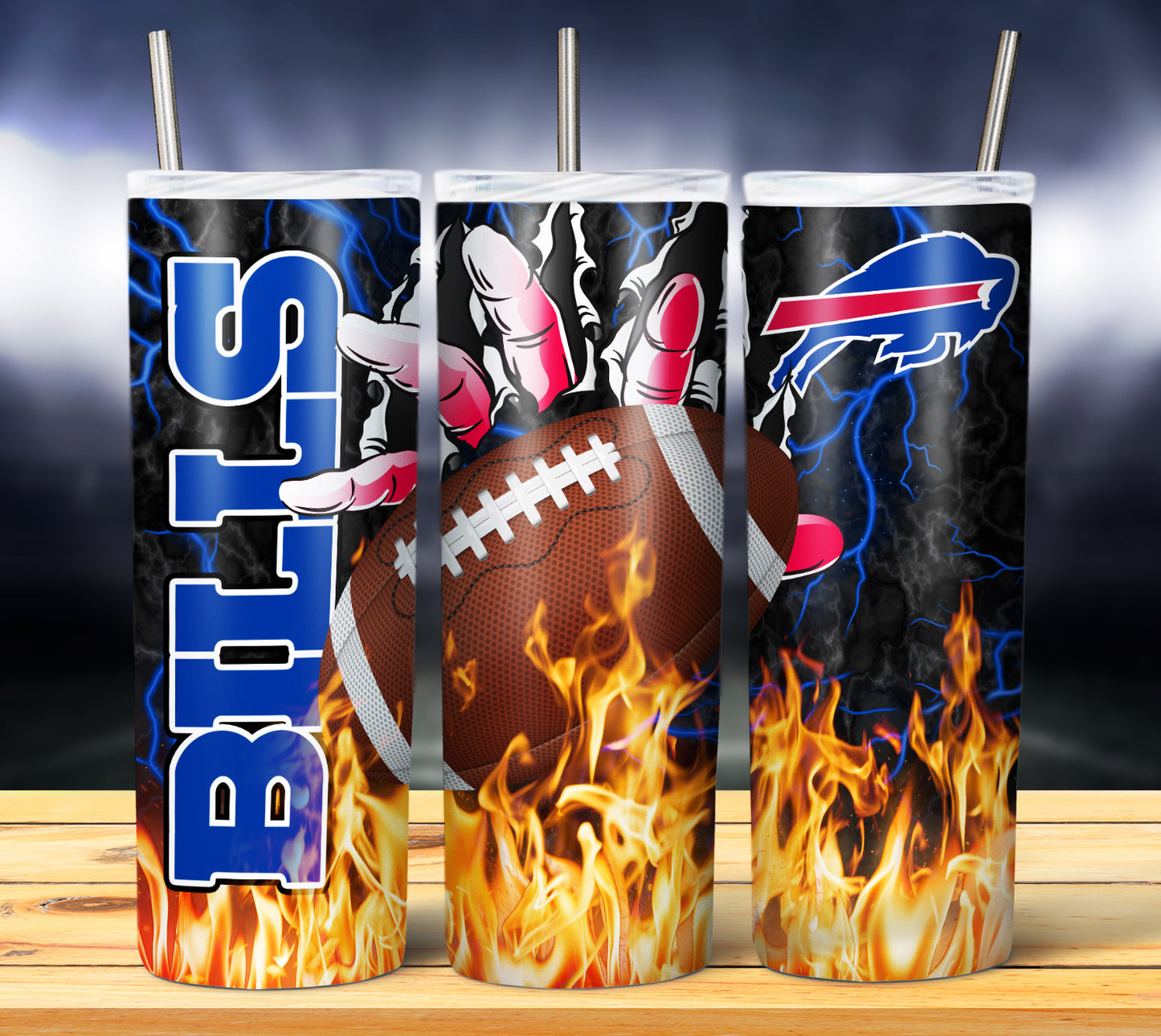 Football 20oz Sublimation Tumbler Image