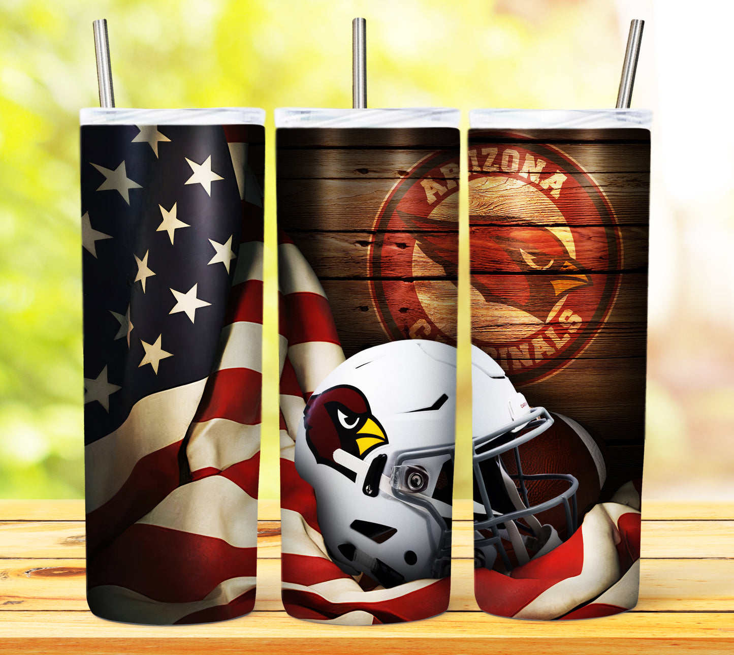 Football 20oz Sublimation Tumbler Image