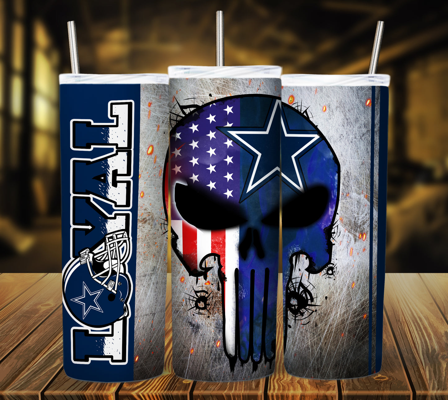 Football 20oz Sublimation Tumbler Image