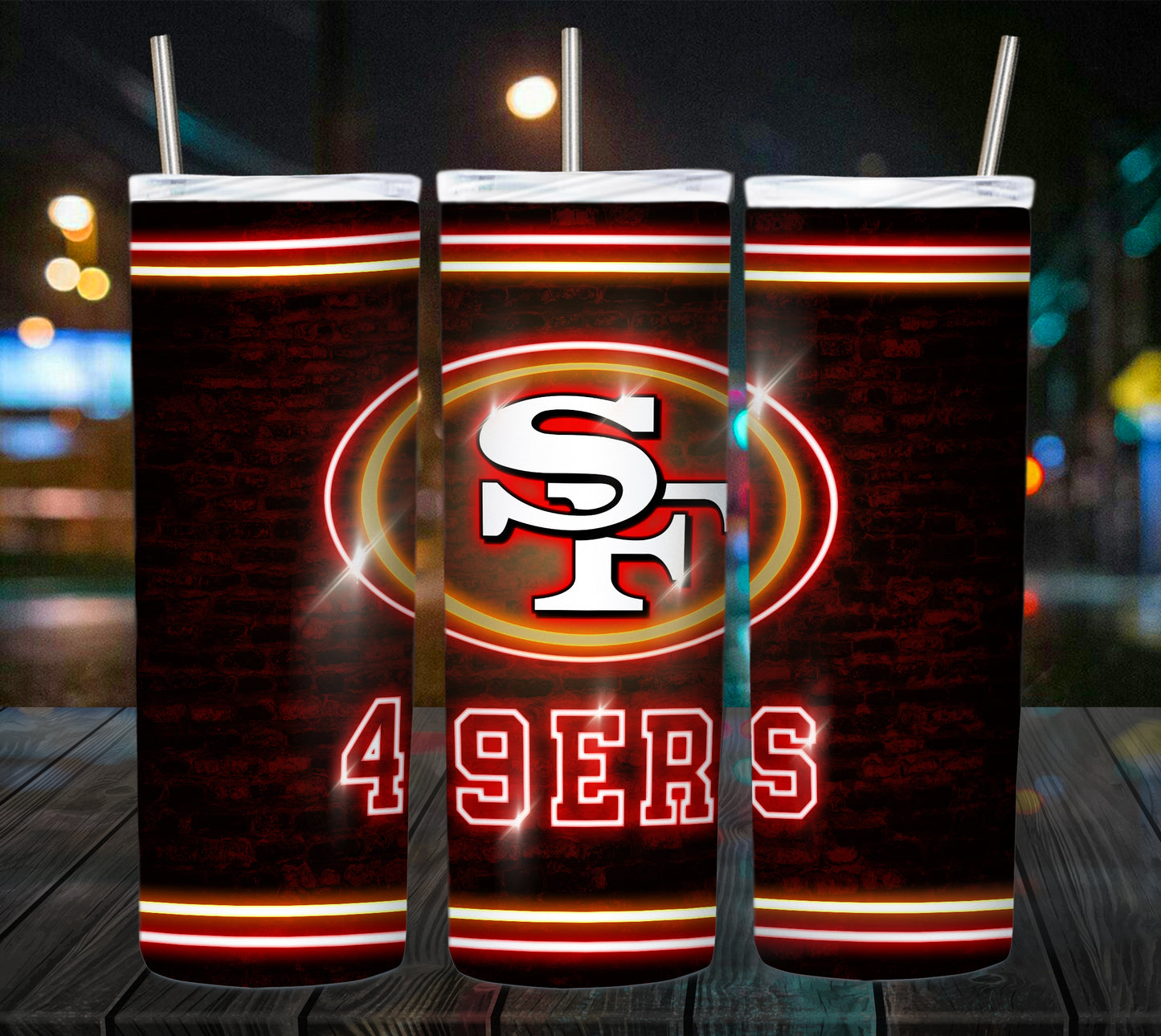 Football 20oz Sublimation Tumbler Image