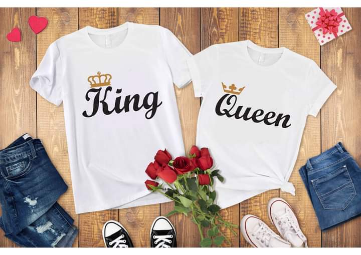 King/Queen Valentine Sublimation/DTF T-Shirt Images Bundle