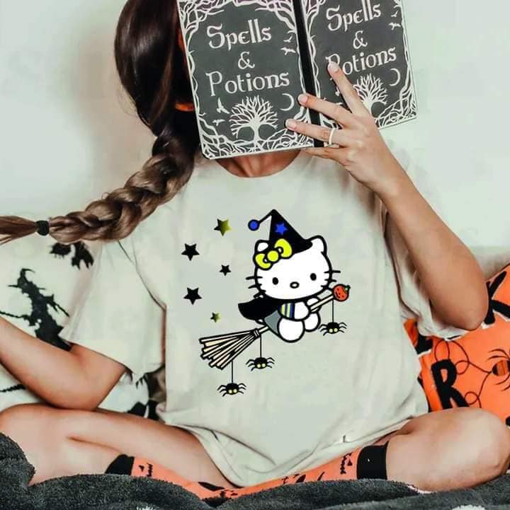 15 Hello Kitty Halloween Sublimation T-Shirt Image Bundle