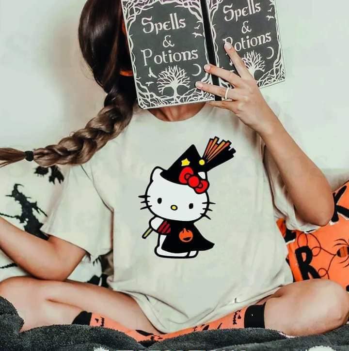 15 Hello Kitty Halloween Sublimation T-Shirt Image Bundle