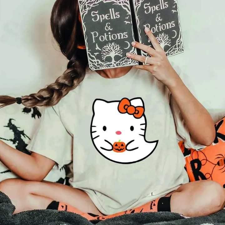 15 Hello Kitty Halloween Sublimation T-Shirt Image Bundle