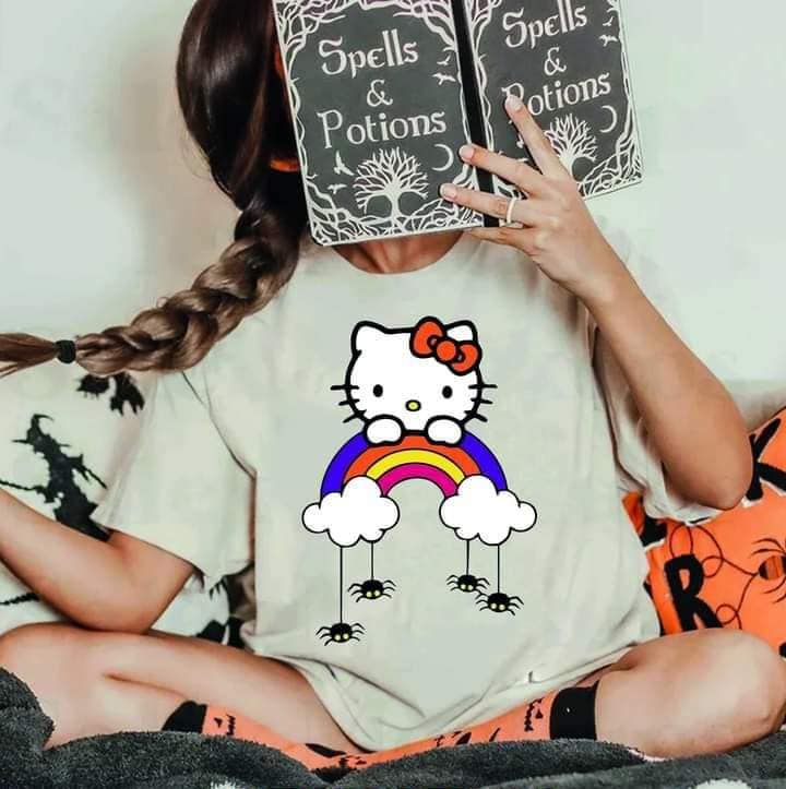 15 Hello Kitty Halloween Sublimation T-Shirt Image Bundle