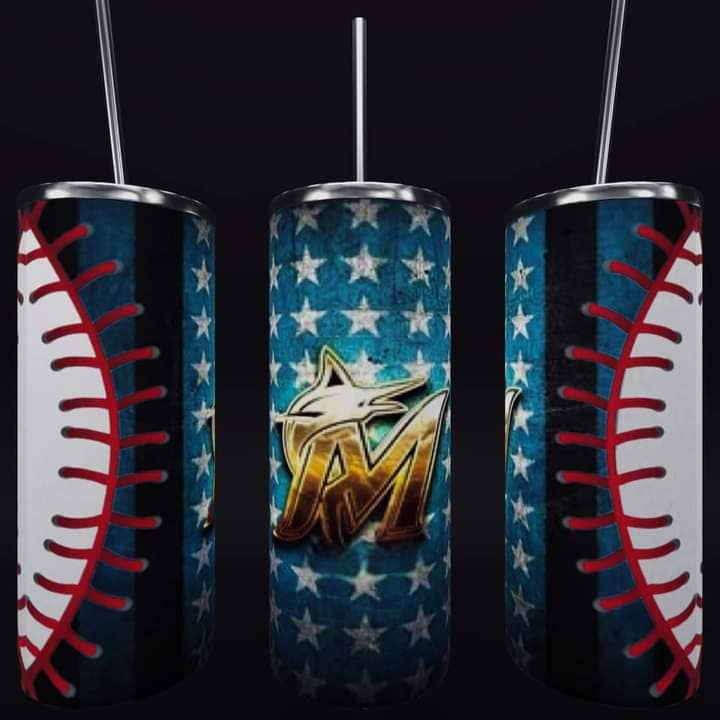 Baseball 20oz Sublimation Tumbler Image