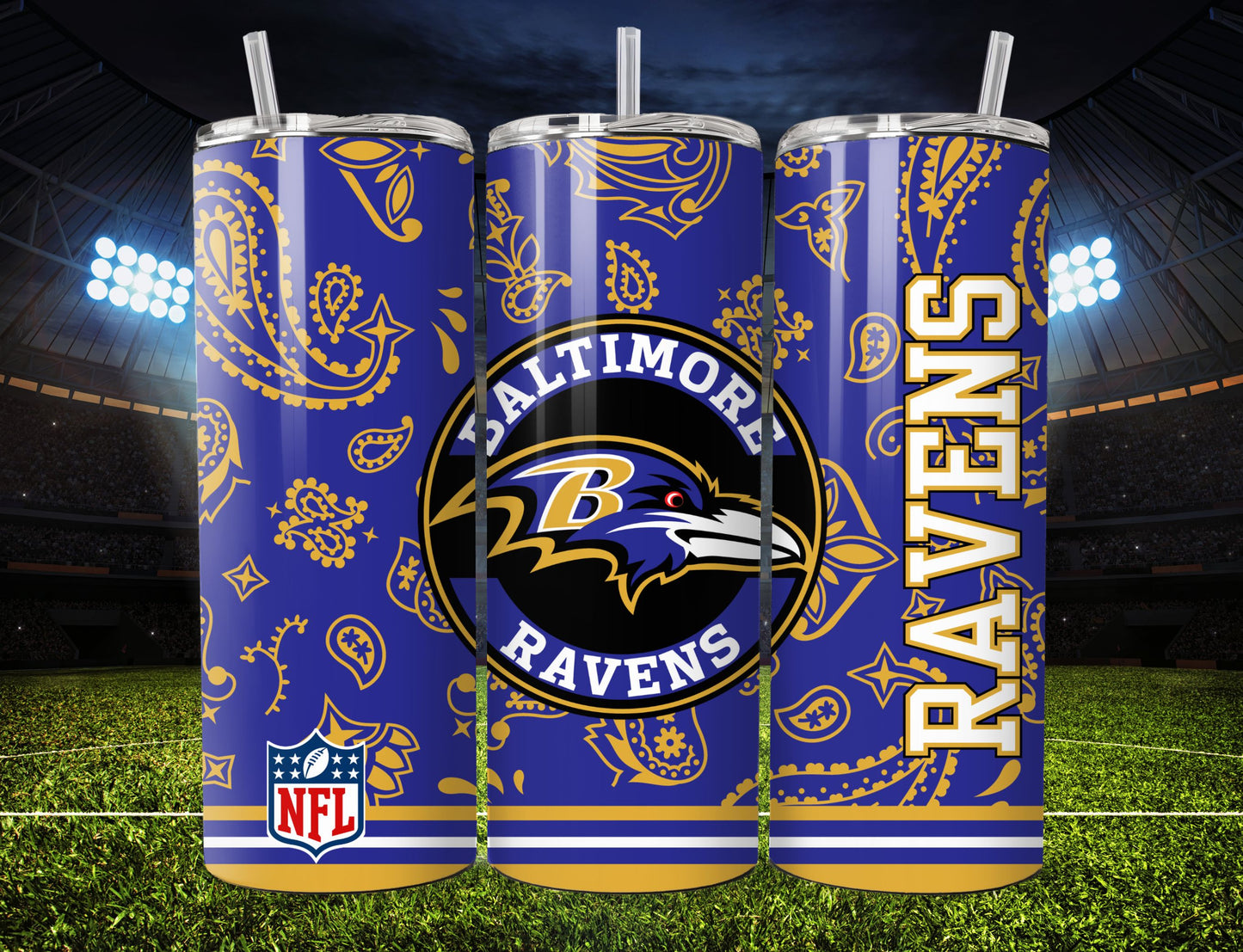 Football 20oz Sublimation Tumbler Image