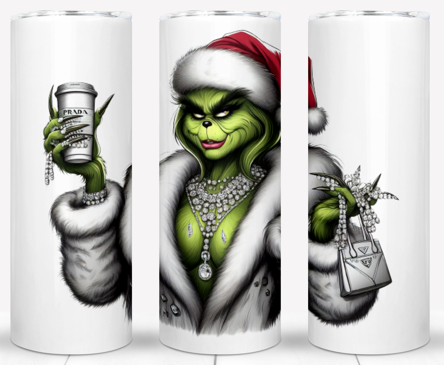 30+ Christmas Brand Grinch Sublimation 20oz Tumbler Images Bundle