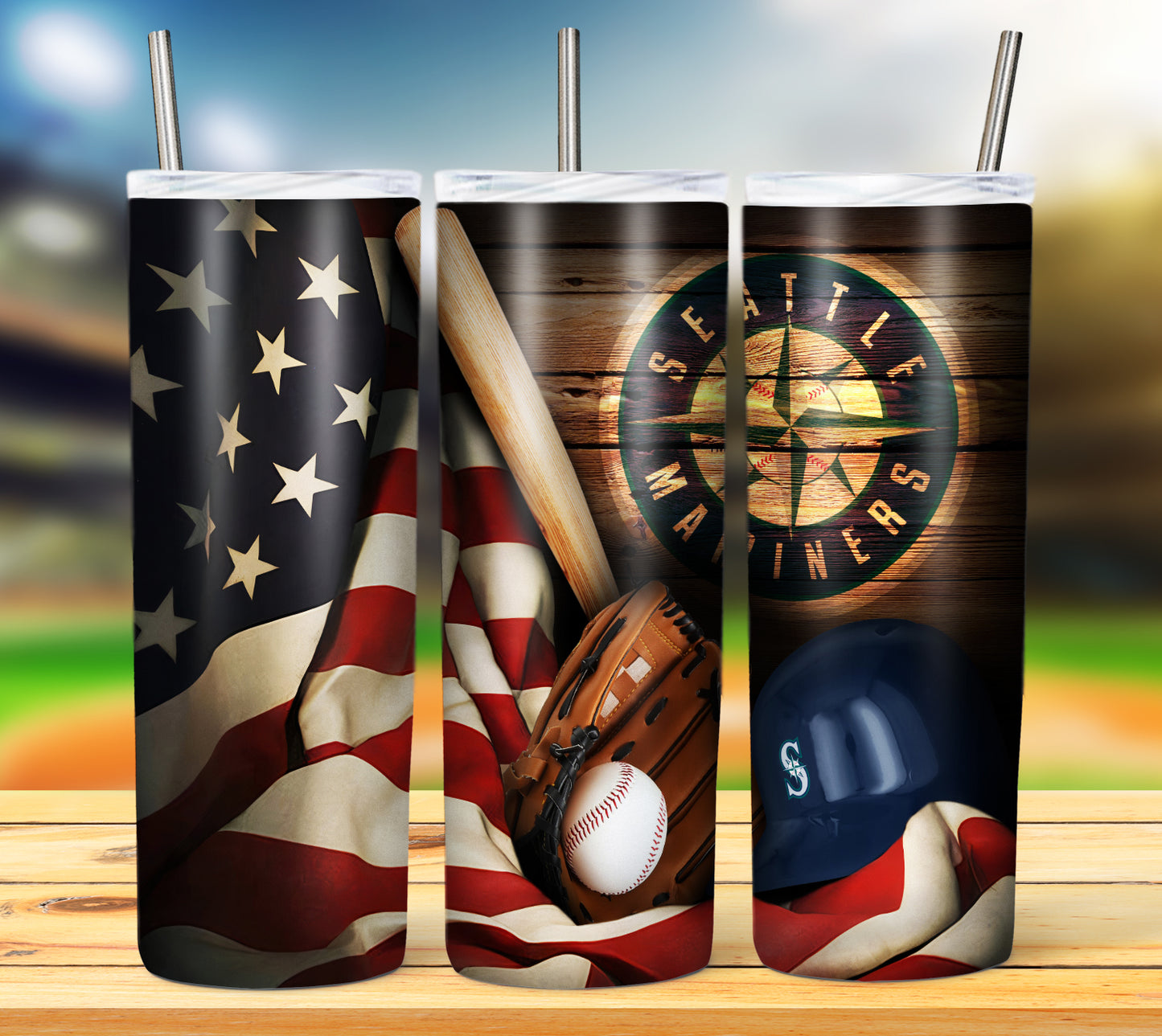 Baseball 20oz Sublimation Tumbler Image