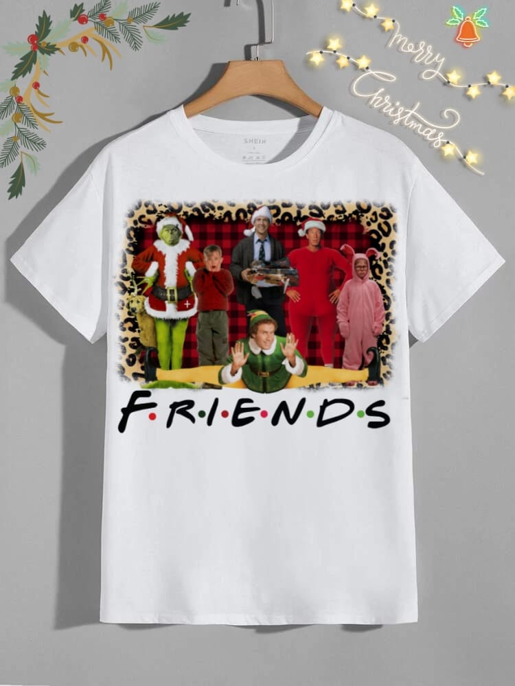 Cute Christmas Friends Sublimation/DTF T-Shirt Image Bundle